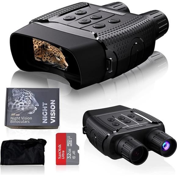 Night Vision Binoculars - Infrared Binoculars with Camera& 32GB Storage Card